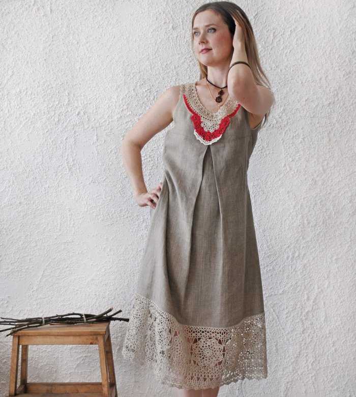 Платья из льна 2021: модные фасоны, новинки, фото
