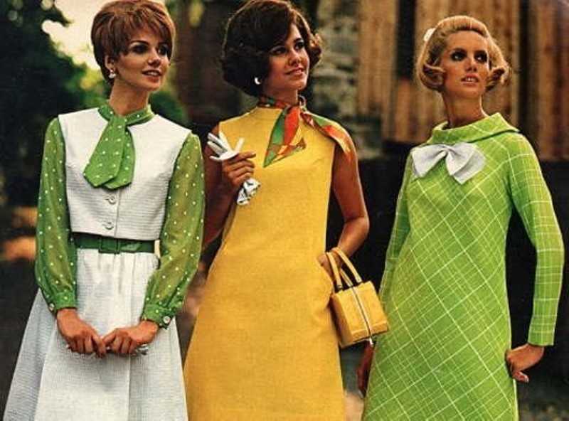 Женские платья 60-х годов: фото модных вечерних и повседневных фасонов