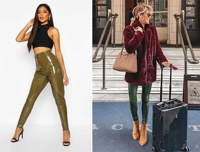Кожаные легинсы: модный тренд 2020 — как их правильно носить