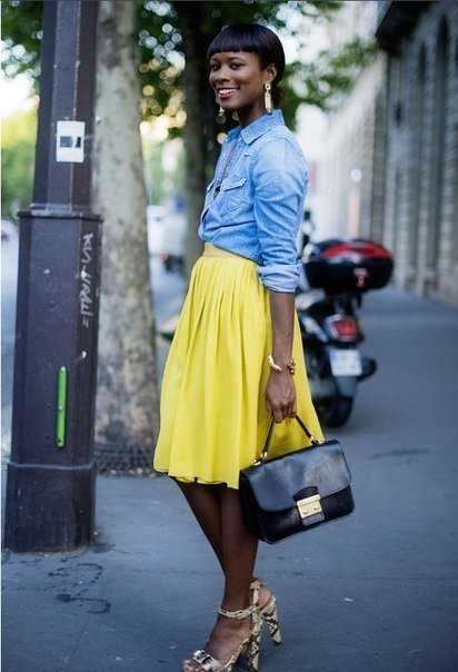 Желтая юбка - 66 фото идей как и с чем лучше носить яркую юбку