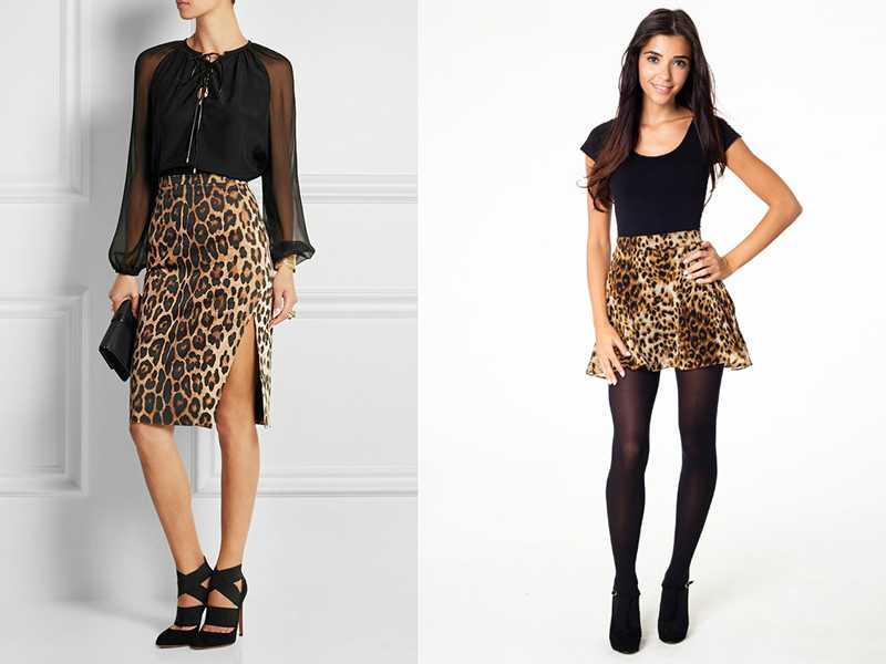 С чем носить леопардовую юбку-карандаш – образы этого сезона