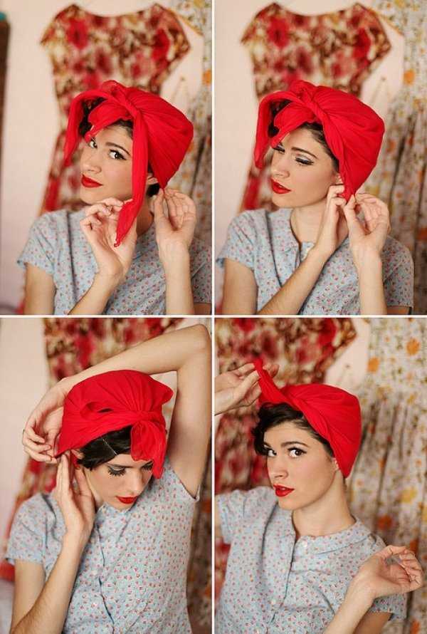 Как красиво повязывать платок на голову