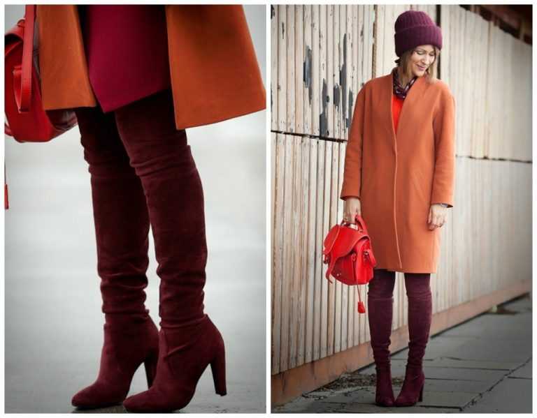 С чем носить бордовые ботинки девушкам в 2022 году: лаковая, замшевая и другая обувь в удачных модных образах