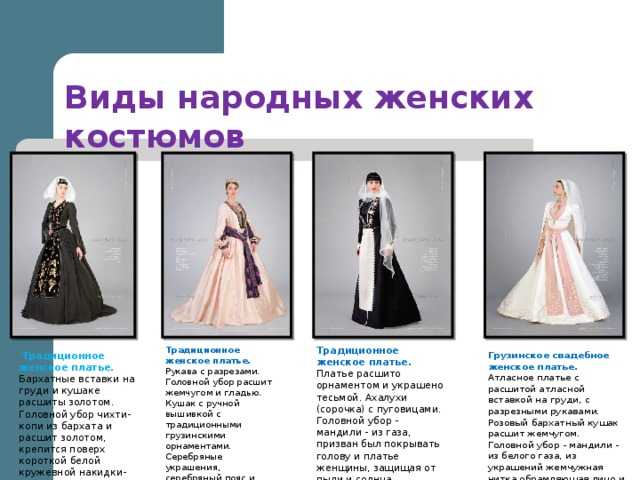 Грузинский национальный костюм фото, мужские и женские варианты, головные уборы