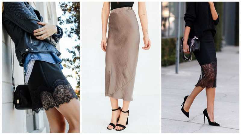 С чем носить атласную юбку: миди, мини, длинная, черная, бежевая, летом, 2021