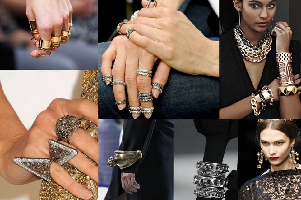 Стильные фаланговые кольца: золотые, серебряные и бижутерия