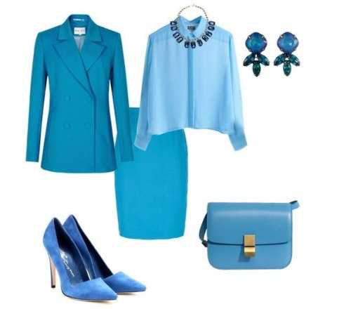 ᐉ голубой цвет. сочетание с другими цветами в одежде для женщин, что означает, с чем носить, кому идет. фото - salon-nagorkogo.ru
