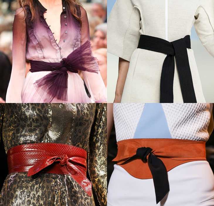 Как правильно завязывать пояс на платье, кимоно, пальто: идеи, фото, описание