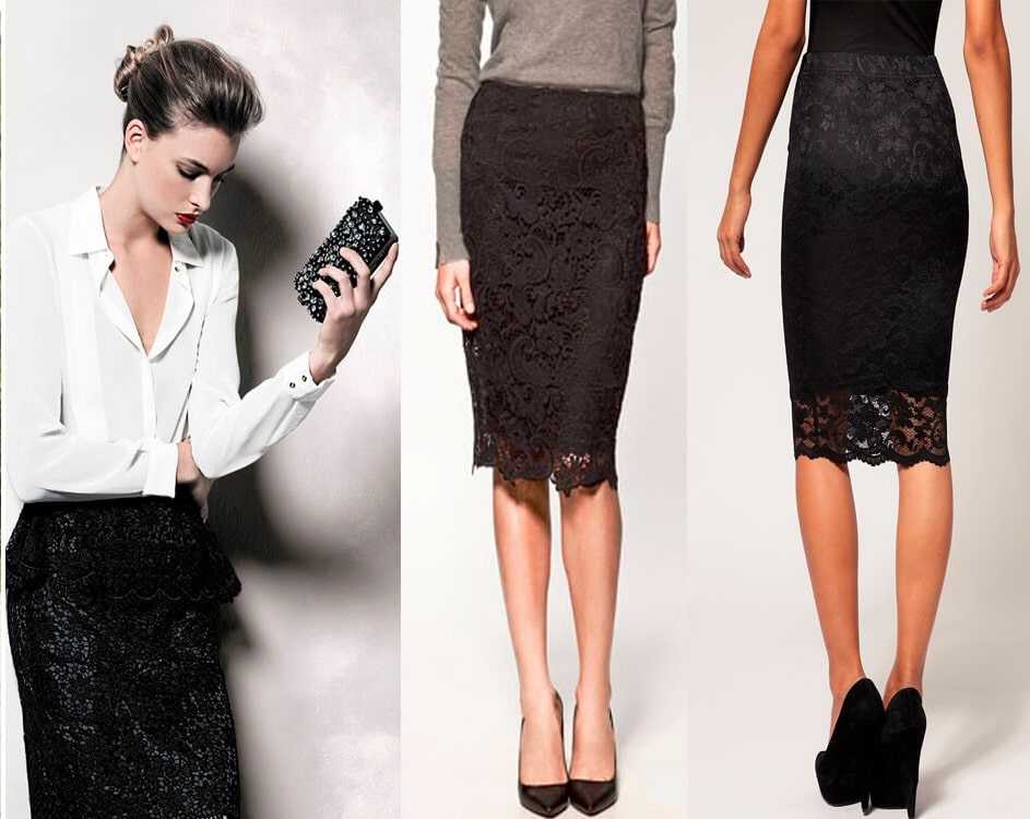 Кружевная юбка: с чем носить, белая, черная, длинная с кружевом