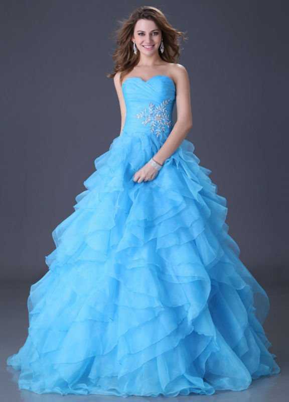 Синее свадебное платье: фото, фасоны