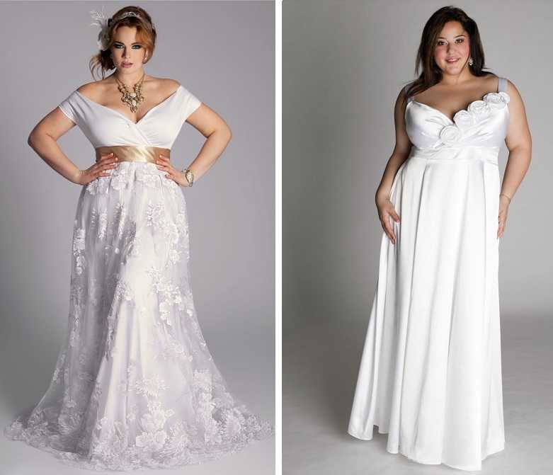Вечерние платья для полных женщин на свадьбу, популярные фасоны