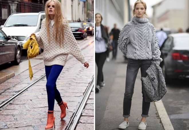 Свитер крупной вязки 2019 - 109 фото модных вязаных свитеров | портал для женщин womanchoice.net
