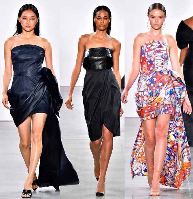Платья с запахом 2019-2020: фото модных фасонов - длинные, короткие, миди, большого размера, вечерние