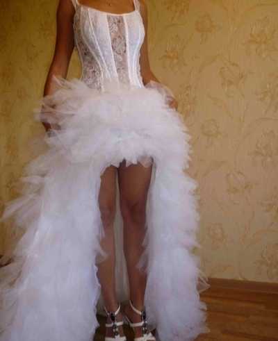Выбираем свадебное платье короткое спереди длинное сзади