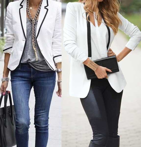 Женский белый пиджак – модный выбор на каждый день