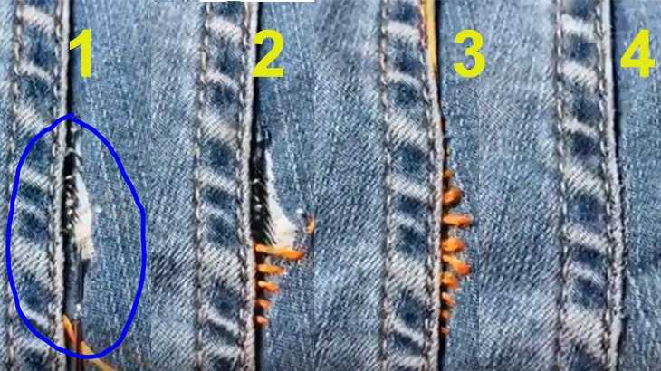 Как зашить джинсы между ног вручную, без машинки? протерлись джинсы между ног: как зашить вручную, штуковкой, штопкой? — женские советы
