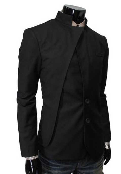 Мужской пиджак с воротником стойкой строгость и элегантность в одном образе