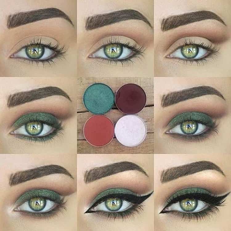 В коричневых тонах: какой макияж подходит женщинам 50+ с зелеными глазами