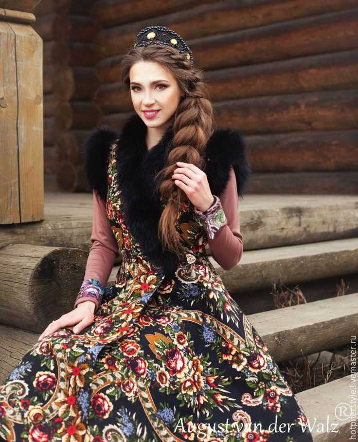 Штапельные платья в русском стиле: модели и выкройка для полных