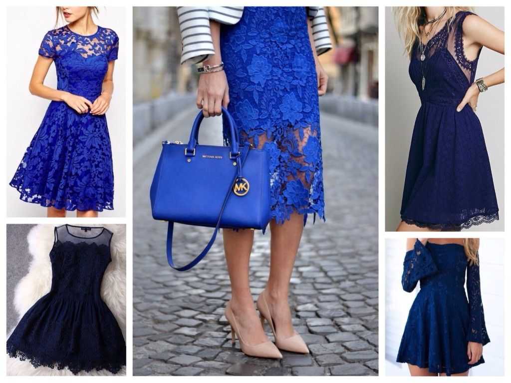 Как создать красивый образ с синим платьем и туфлями