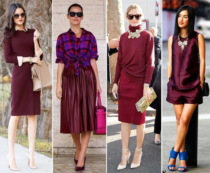 Какие цвет туфель одеть под бордовое платье. с чем носить платья разных цветов