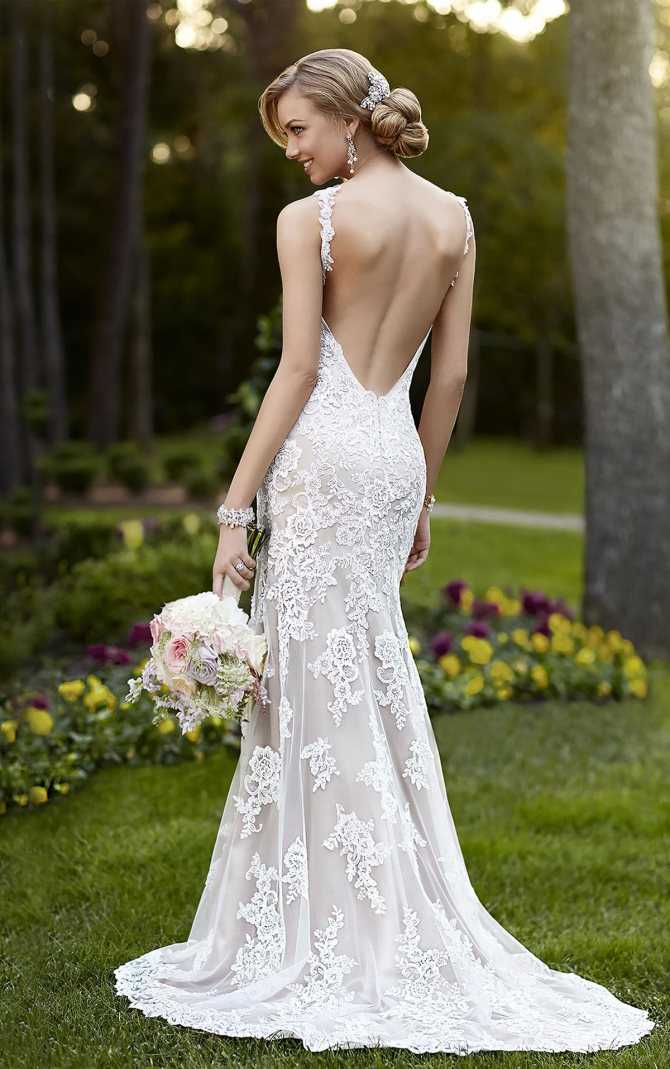 Свадебные платья с открытой спиной - 60 фото элегантных моделей