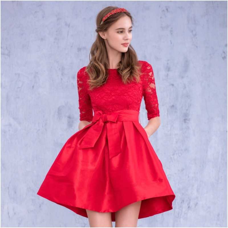 Красивые красные платья сезона 2019-2020