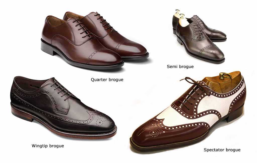 Основные виды мужской обуви (туфель)