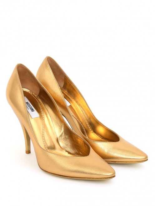Очаровательные золотые туфли на фото, и с чем их носить