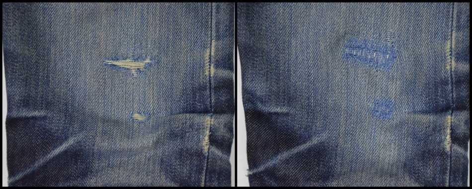 Красиво зашиваем дырки на джинсовых штанах