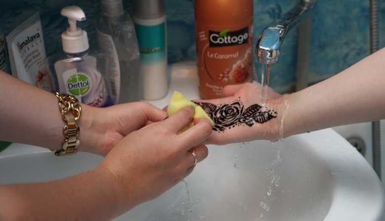 Татуировки которые смываются водой