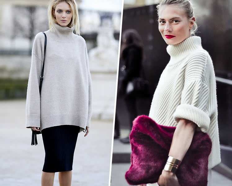 С чем носить свитер оверсайз: топ-7 образов модницы - блог issaplus.сom