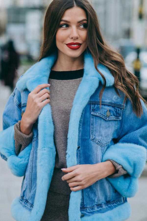 Женские джинсовые куртки с мехом: фото, с чем носить теплые зимние модели на меховой подкладке