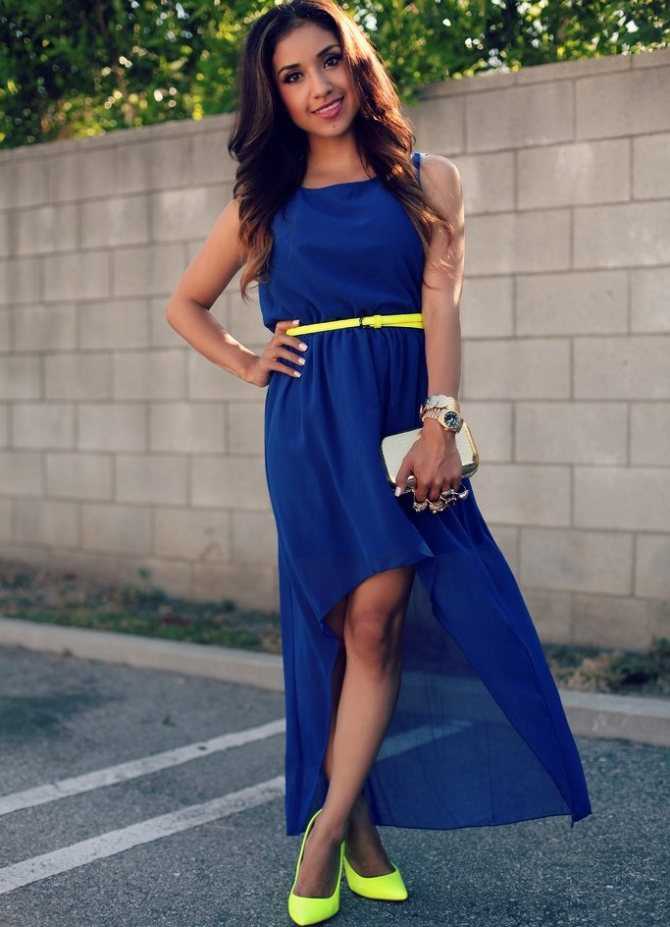Синее платье: 100+ фото модных новинок, тенденций, сочетаний