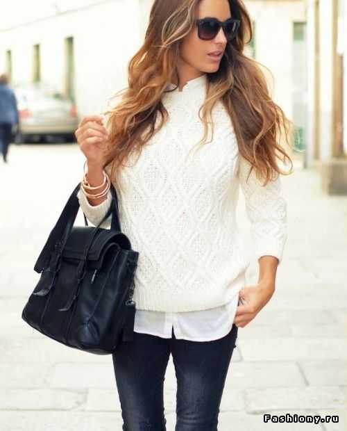 Длинные свитеры — модные фасоны для женщин