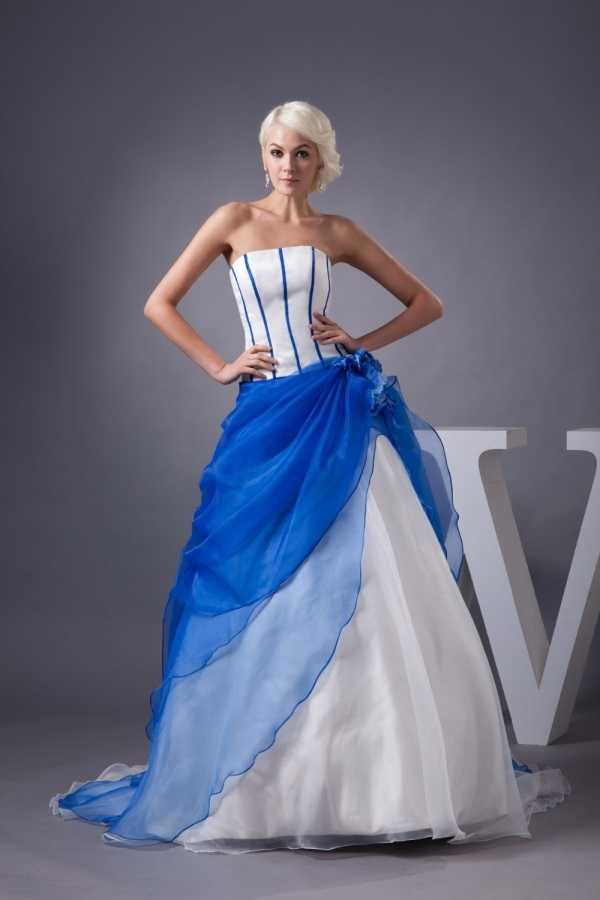 Голубое свадебное платье: платьего синего цвета и других оттенков