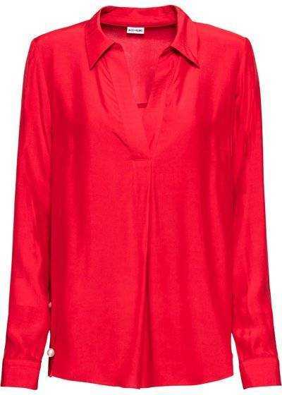 Стильные женские блузки красного цвета: как правильно выбирать, чем дополнять и с каким макияжем сочетать?