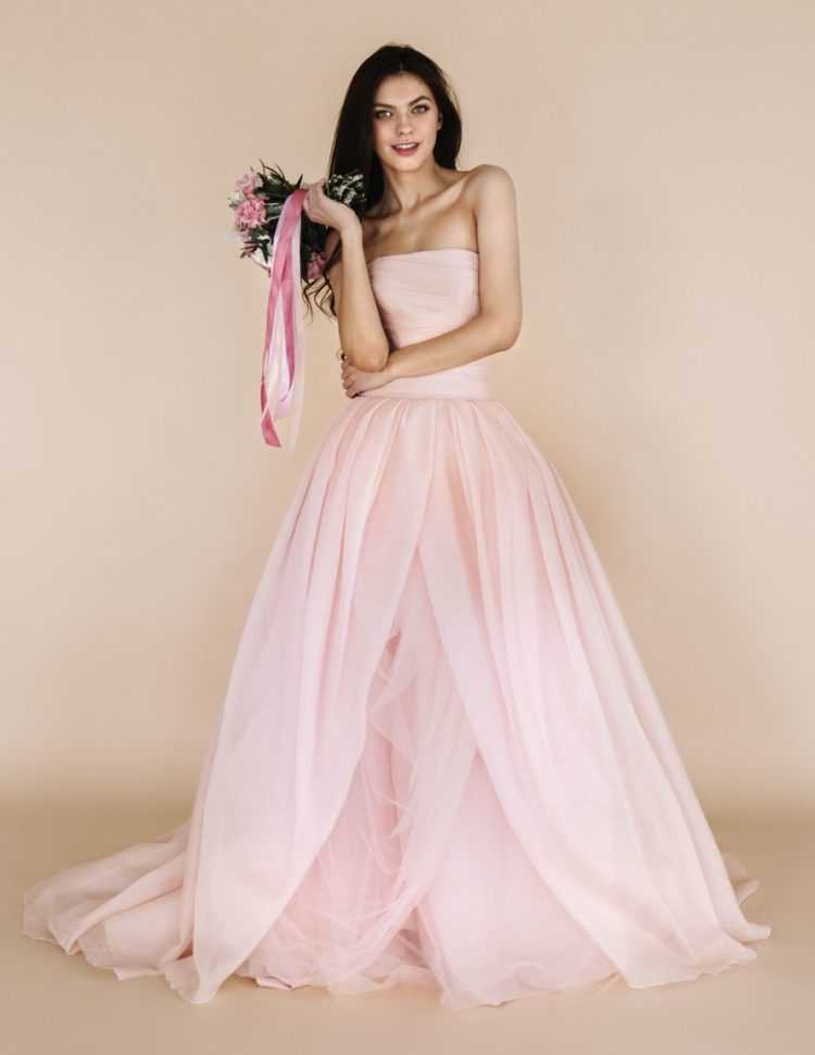 Розовое свадебное платье: выбираем оттенок, фасон (128 фото)