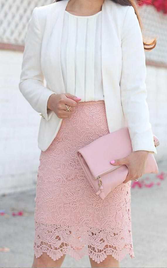 Розовая юбка-карандаш - с чем носить 2021 - шкатулка красоты
