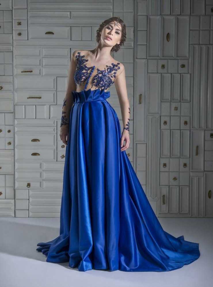 Синее свадебное платье (фото моделей)