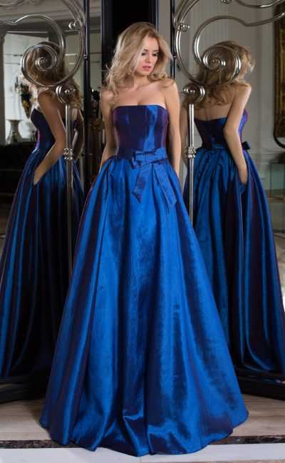 Свадебные платья синего цвета - фото
