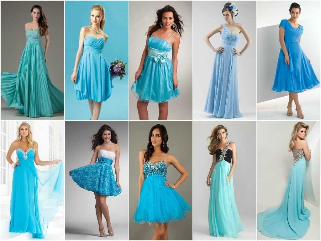 Голубое платье для невесты на свадьбу: оттенки, тренды, сочетания
