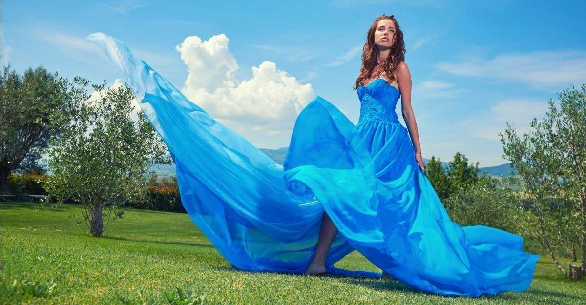 Голубое платье: 100+ фото модных тенденций, фасонов, новинок