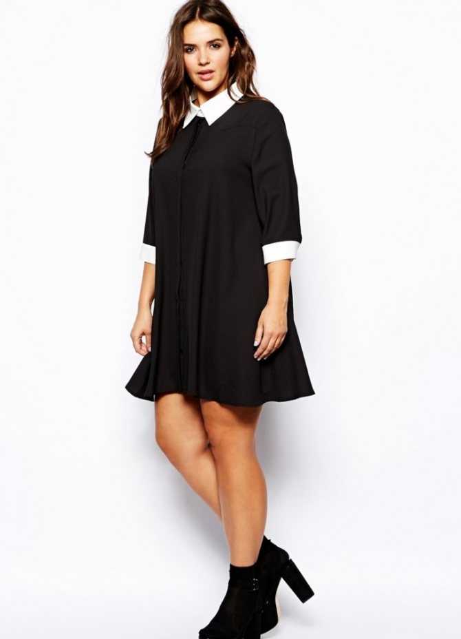 Черное платье с белым воротником: с чем носить, модные образы с фото, аксессуары