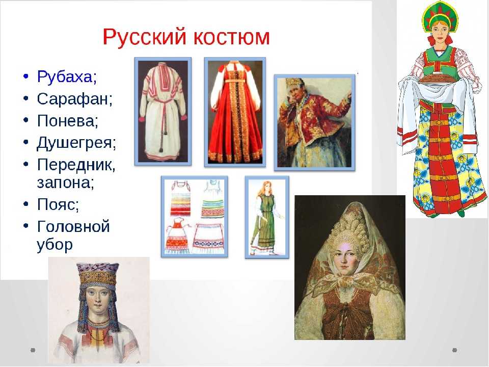 Разновидности русской национальной одежды, мотивы в современном костюме
