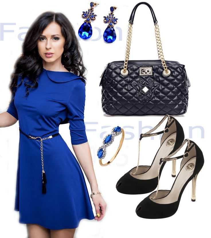 Синее платье и туфли: как правильно сочетать?