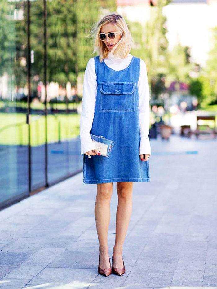 Модное джинсовое платье: 100+ тенденций, новинок, фасонов на фото
