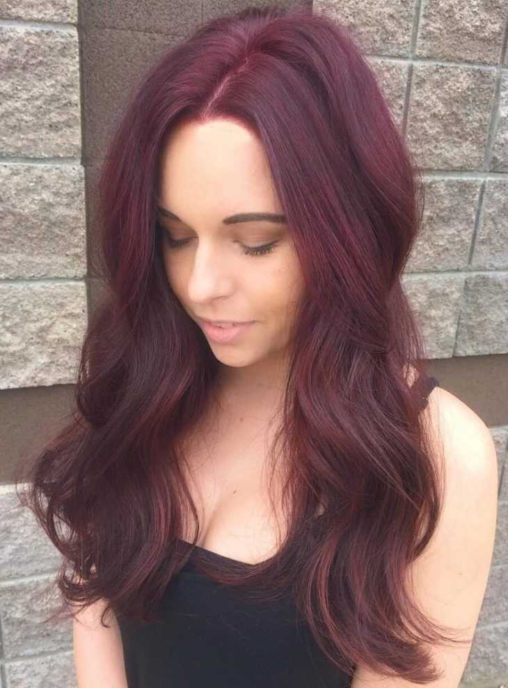 Бордовый цвет волос: оттенки, фото, краска, как покраситься