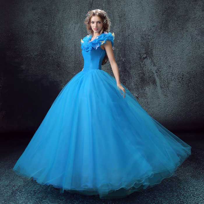 Синее свадебное платье — фото платья оригинальных цветов и оттенков