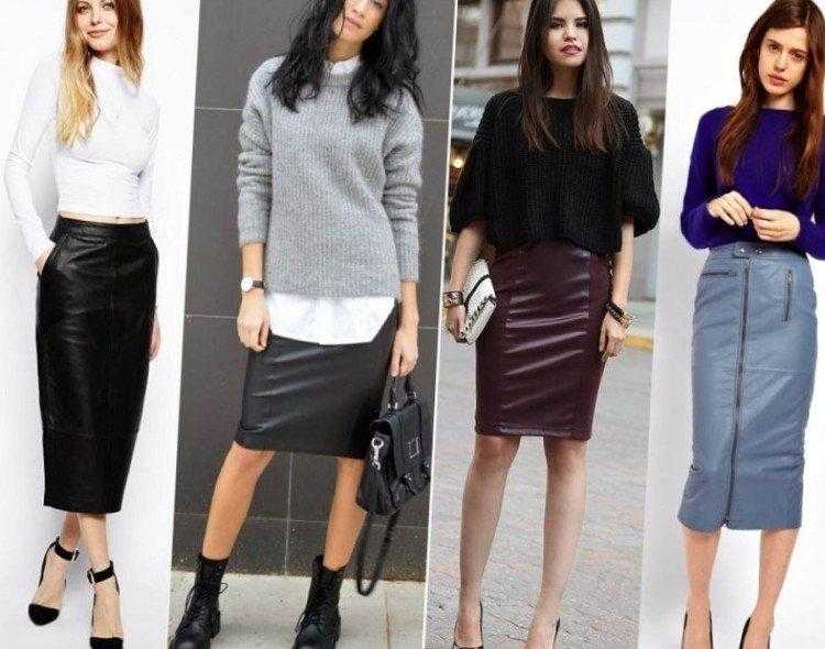 Кожаная мини юбка: какую выбрать и с чем носить?